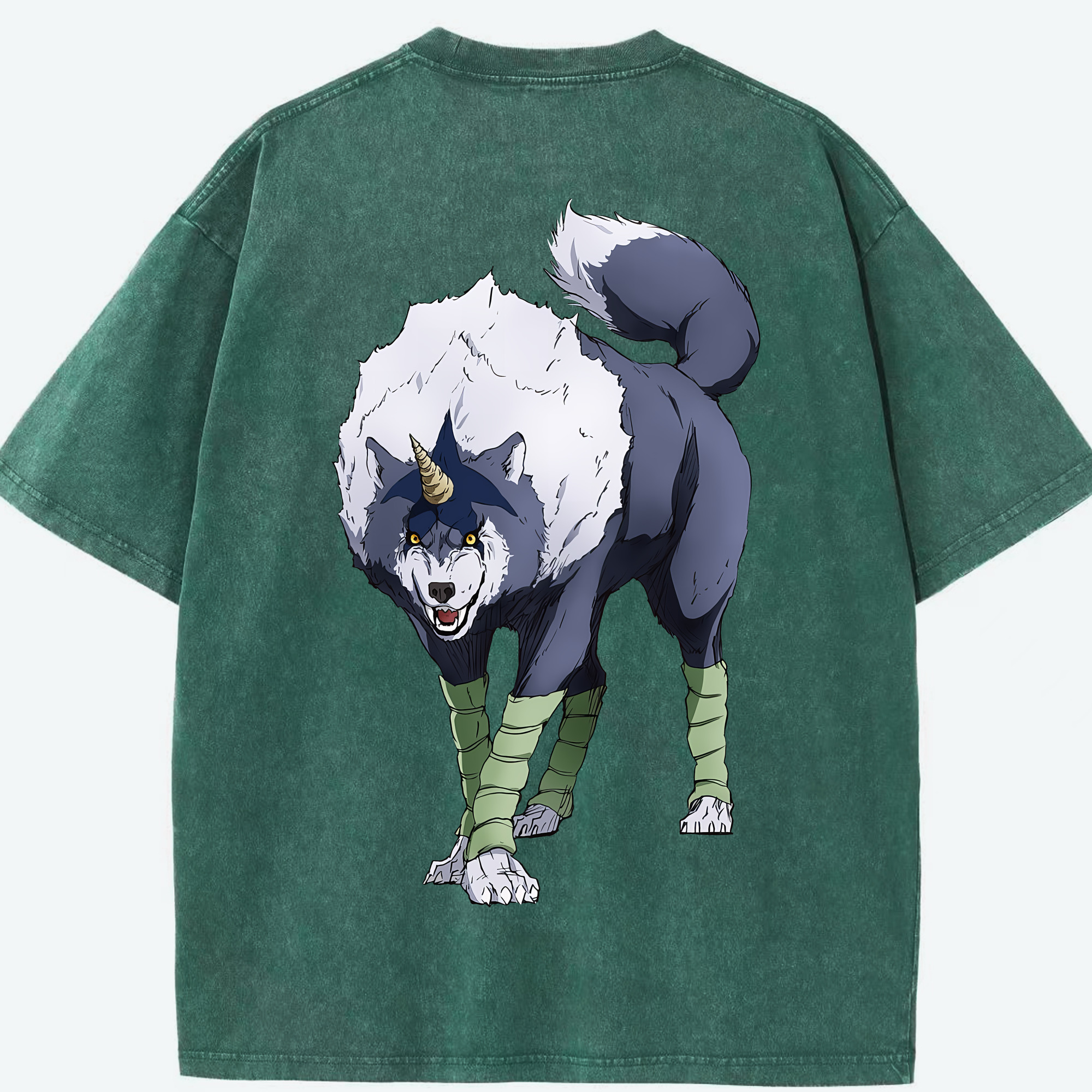 （画像用） 転スラ Regarding Reincarnated to Slime 綿100% ヴィンテージ風 半袖Tシャツ（背面プリント）